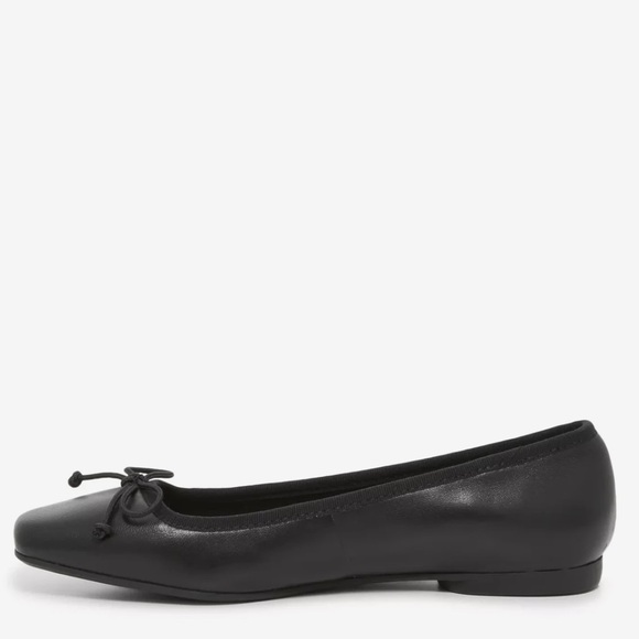 Steve Madden Cela Black Leather Ballet Flat - Picture 4 of 12